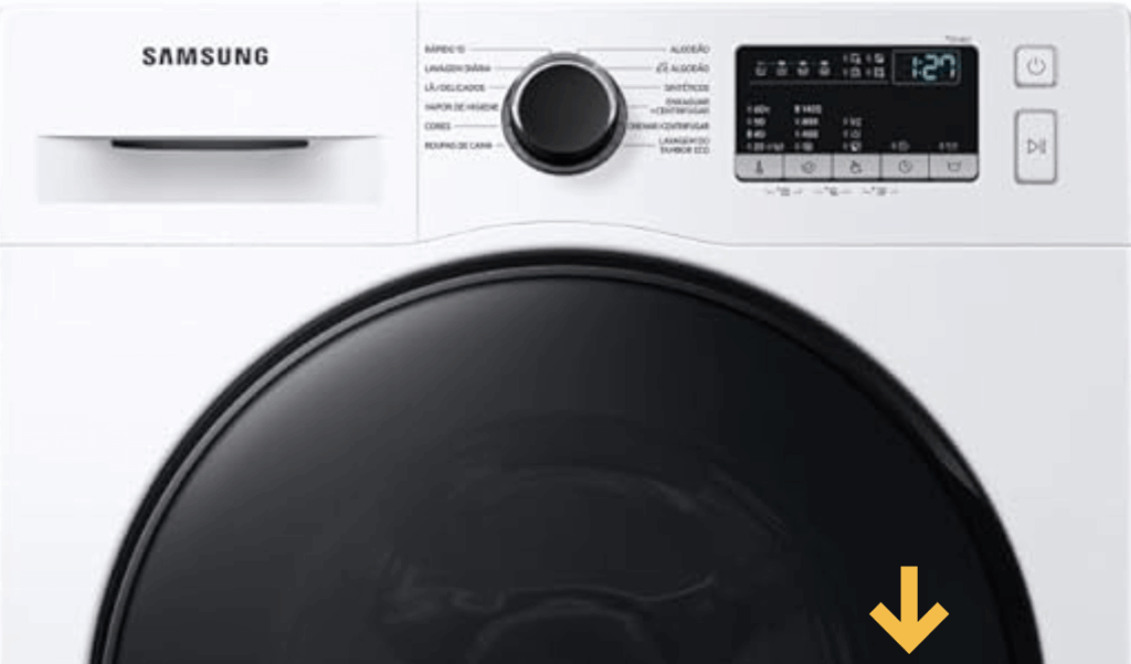 Samsung Lavadora de Roupas Digital Inverter Porta Black WW11T Branca 11kg 220V