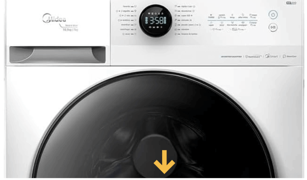 Lava e Seca 10,5kg Midea HealthGuard Branca Conectada MF200D105WB/WK-02-220v